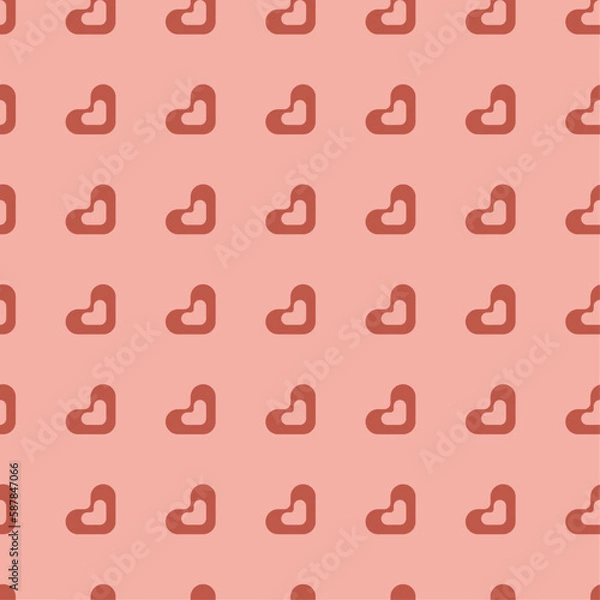 Fototapeta Valentine's Day hearts love pattern (vector)