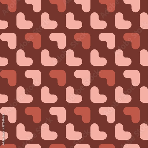 Fototapeta Valentine's Day hearts love pattern (vector)