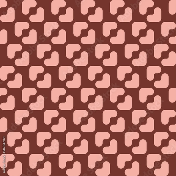 Fototapeta Valentine's Day hearts love pattern (vector)