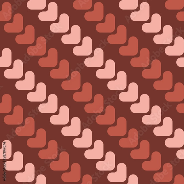 Fototapeta Valentine's Day hearts love pattern (vector)