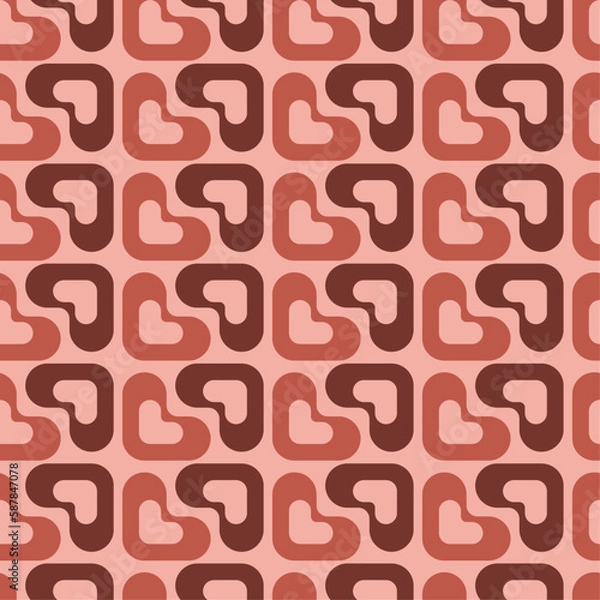 Fototapeta Valentine's Day hearts love pattern (vector)