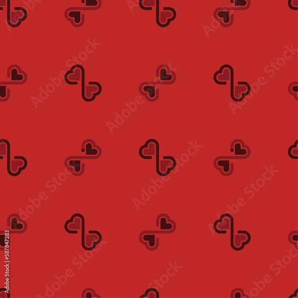Fototapeta Valentine's Day hearts love pattern (vector)