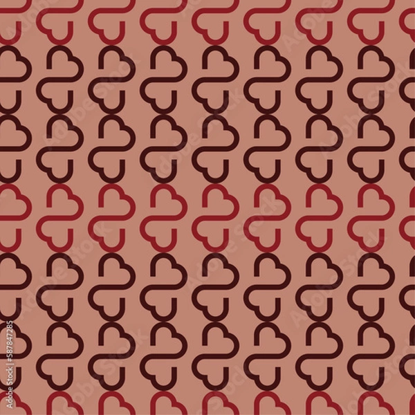 Fototapeta Valentine's Day hearts love pattern (vector)