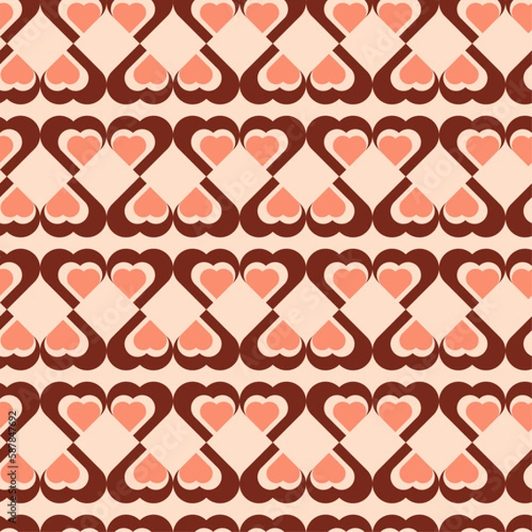 Fototapeta Valentine's Day hearts love pattern (vector)
