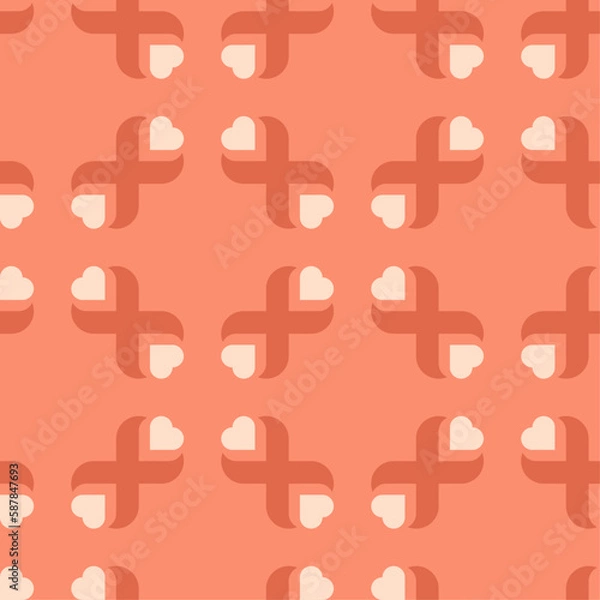 Fototapeta Valentine's Day hearts love pattern (vector)