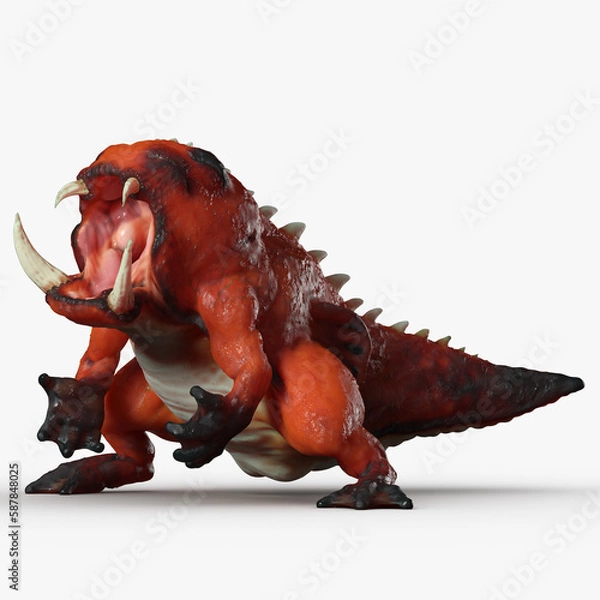 Obraz Lizard Demon 3D CGI Render