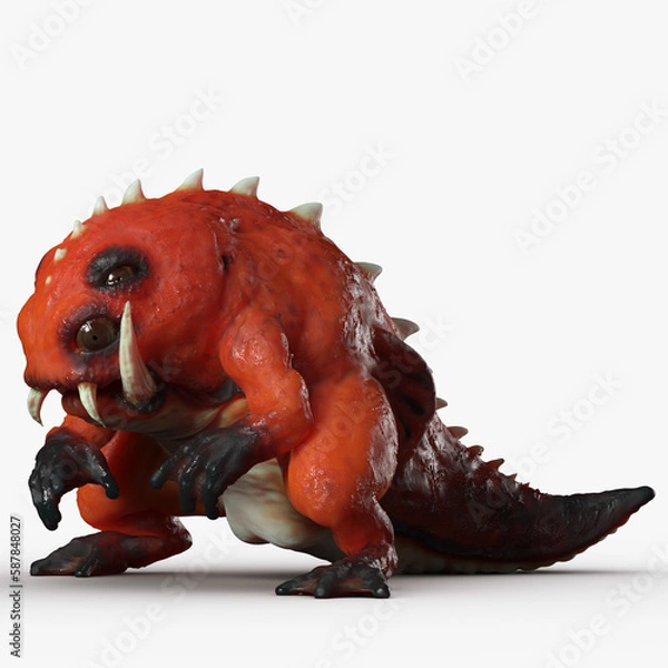 Obraz Lizard Demon 3D CGI Render