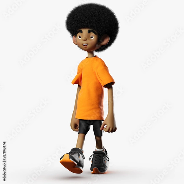 Obraz Afro Kid 3D CGI Render