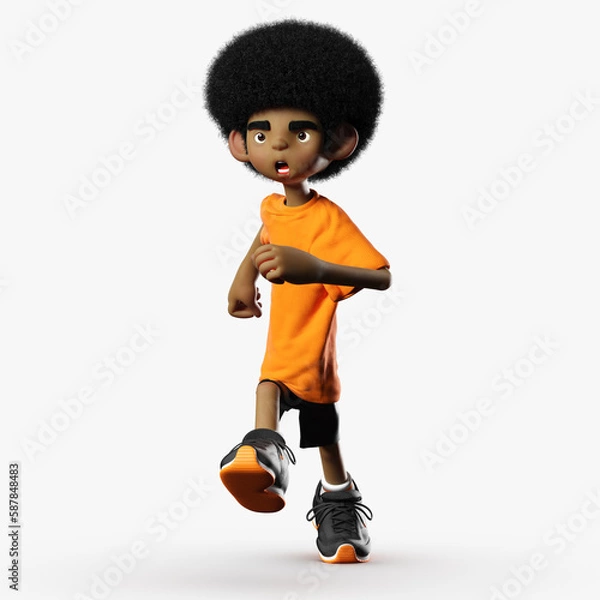 Obraz Afro Kid 3D CGI Render