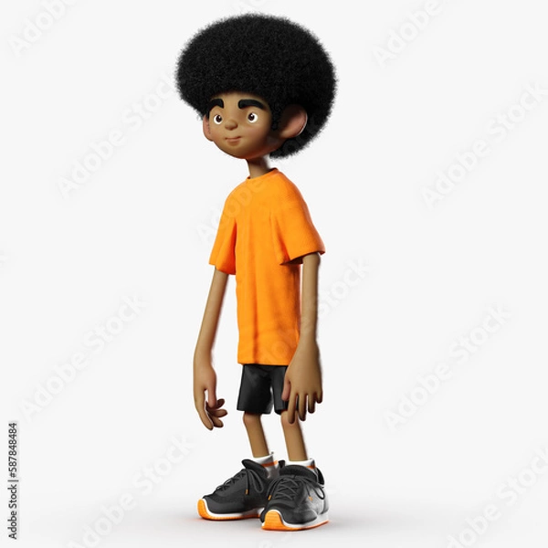 Obraz Afro Kid 3D CGI Render