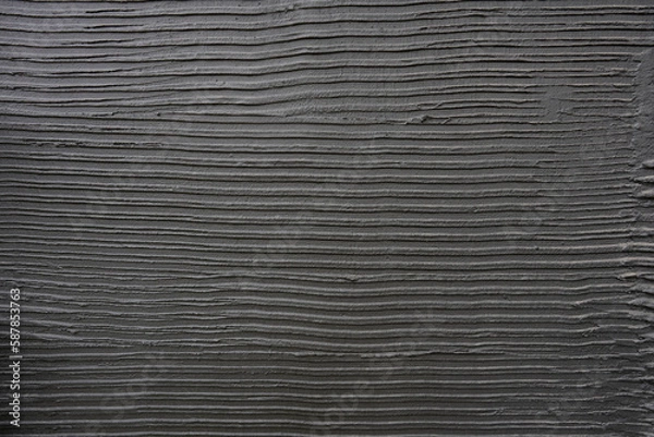 Fototapeta black cement line curve pattern on building house for background and texture