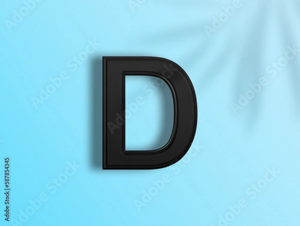 Fototapeta 3D rendering of Alphabets