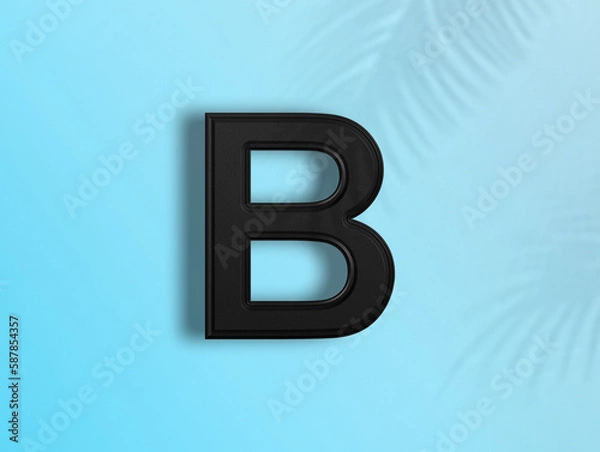 Fototapeta 3D rendering of Alphabets