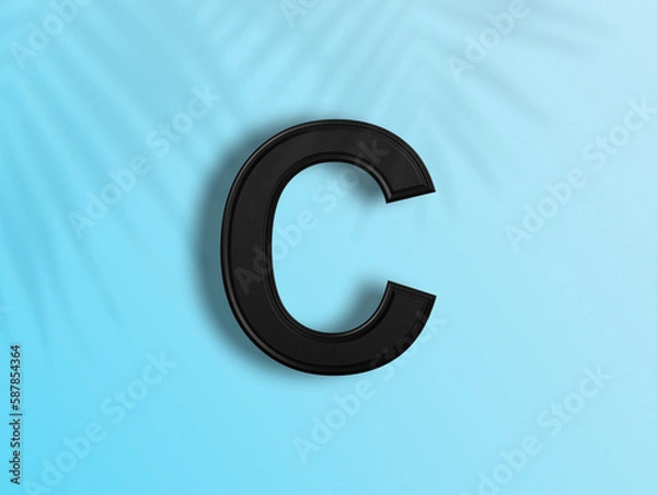 Fototapeta 3D rendering of Alphabets