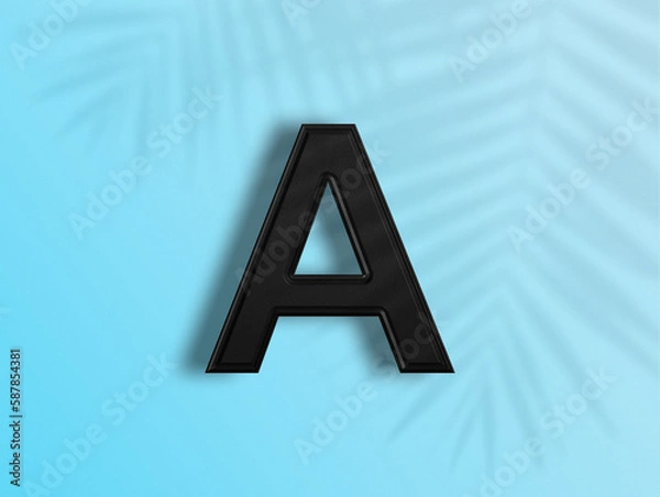 Fototapeta 3D rendering of Alphabets