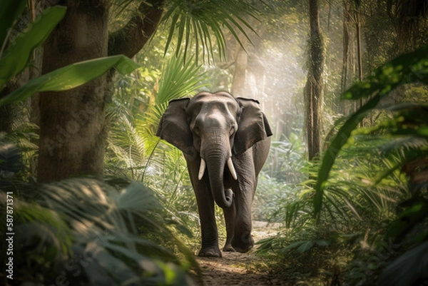 Obraz elephant in the jungle