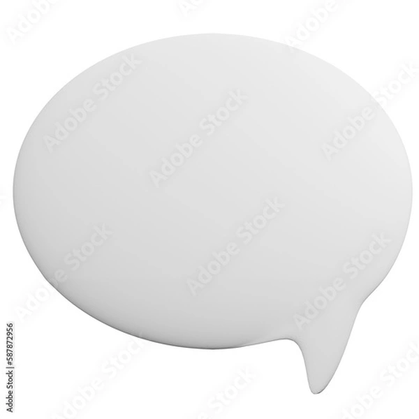 Obraz white bubble chat 3d illustration