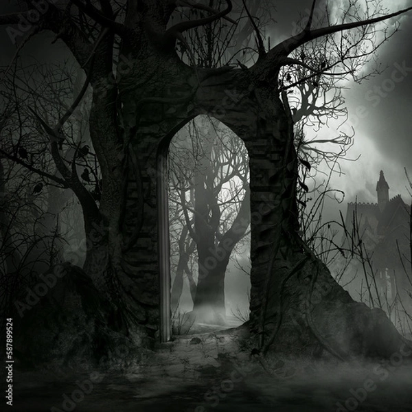 Obraz Ruined arch in the garden