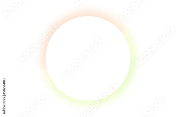 Obraz オレンジ色と黄色の柔らかい円のフレーム素材(透過)