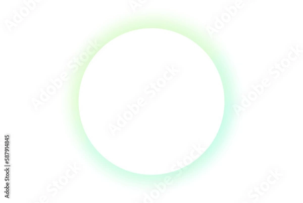 Obraz 黄緑色と緑色の柔らかい円のフレーム素材(透過)