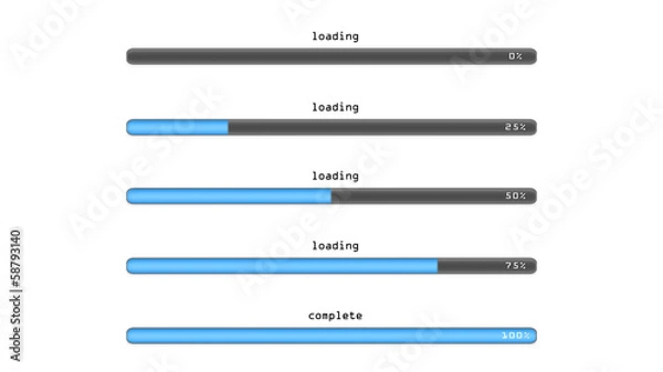 Fototapeta loading process white