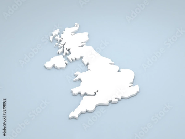 Obraz United Kingdom 3D map