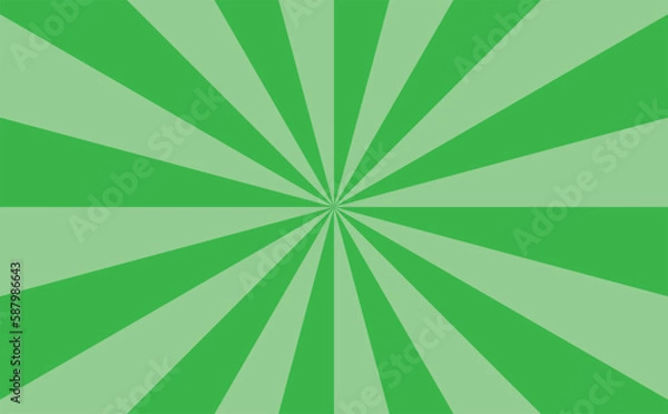 Fototapeta 緑色の放射線状の背景