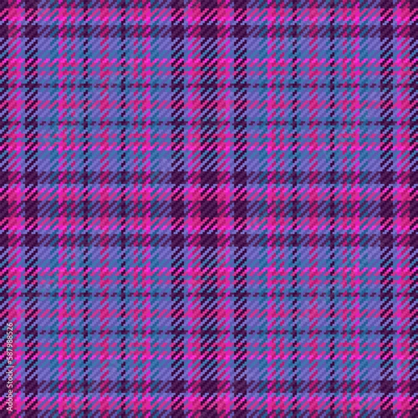 Fototapeta Textile check seamless. Texture pattern vector. Tartan plaid background fabric.