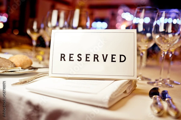 Obraz Reserved sign