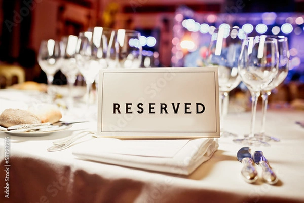 Obraz Reserved sign