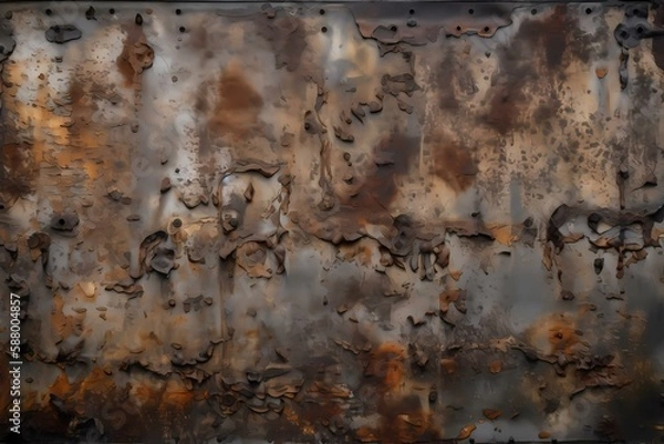 Fototapeta A close up of a cracked surface Generative AI