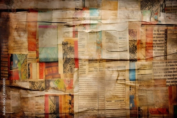 Fototapeta A close-up of a map Generative AI