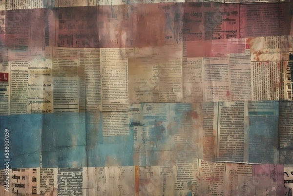 Fototapeta A close-up of a map Generative AI