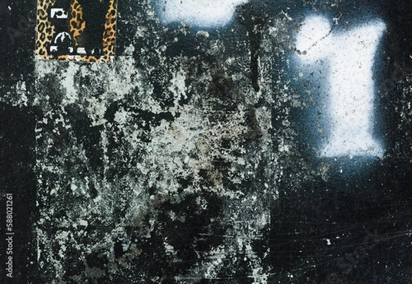 Fototapeta background with effect, Cracks on cement background, old scratched wall unique cracks.