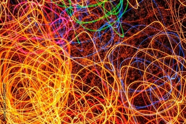 Fototapeta Abstract Multicolored Glowing Shapes as Background