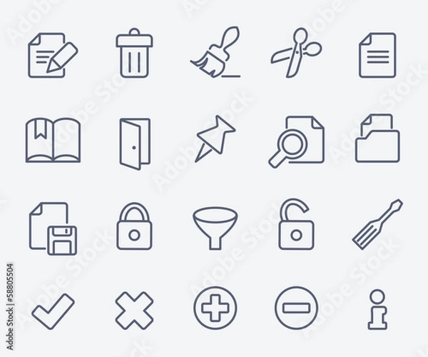 Fototapeta Document icon set