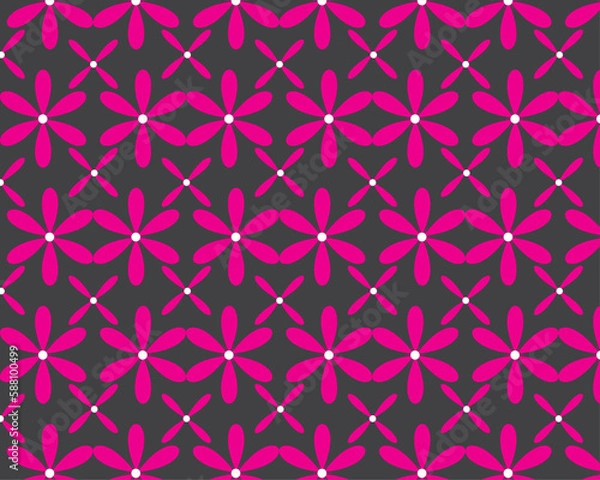 Fototapeta seamless pattern with pink hearts, pattern design 