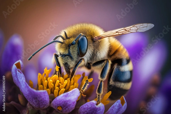 Obraz Bee on flower