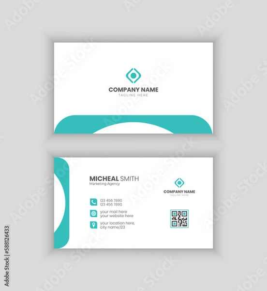 Fototapeta Creative and modern business card template vector