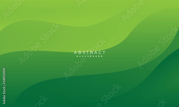 Fototapeta simple green background . modern wavy background style