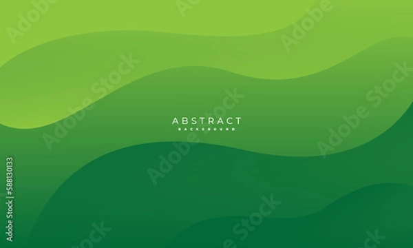 Fototapeta simple green background . modern wavy background style