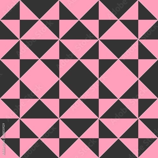 Fototapeta black pink pattern background seamless  