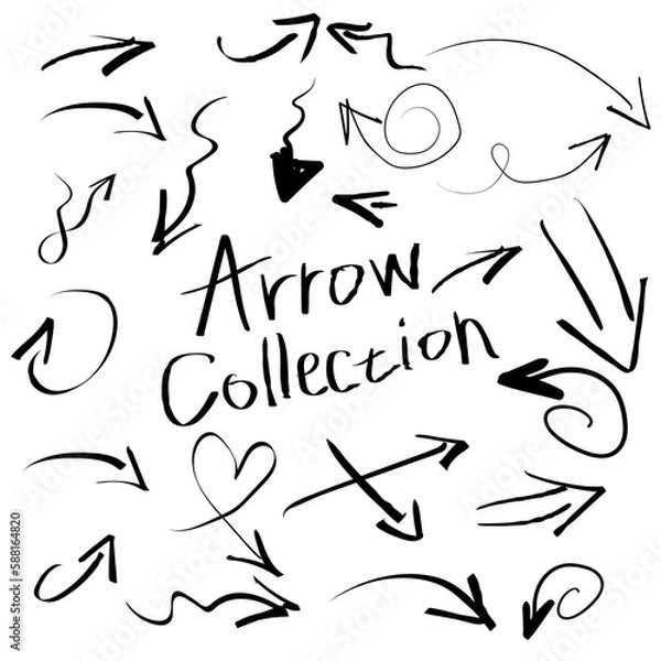Fototapeta Grunge arrows vector set on white background