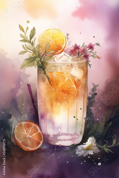 Obraz Summer Drinks - Watercolour