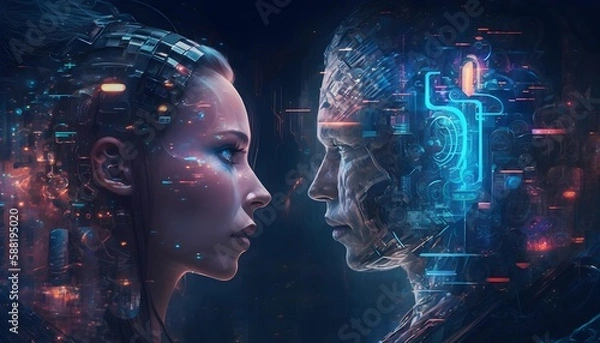 Fototapeta Future Means of Communication. Generative AI.