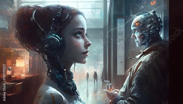 Obraz Future Means of Communication. Generative AI.
