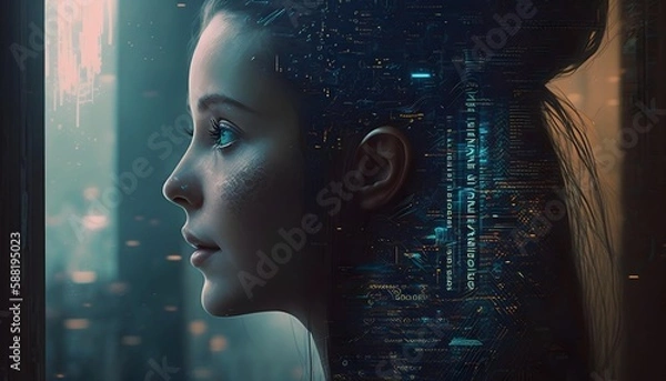 Fototapeta Future Means of Communication. Generative AI.