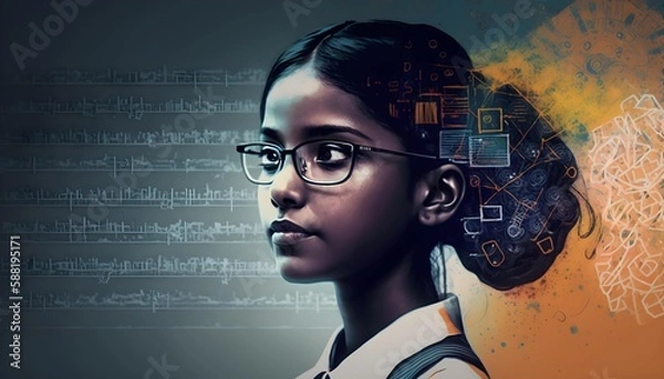 Fototapeta Personalized Education with AI. Generative AI.