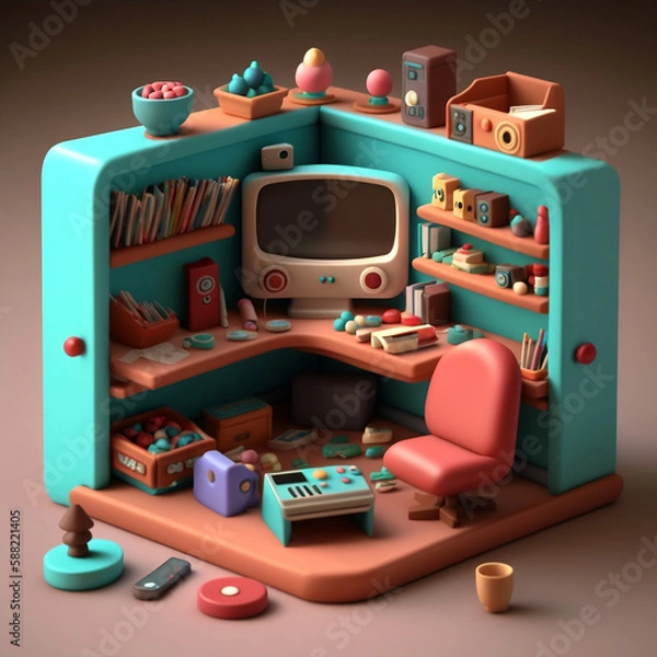 Obraz Plasticine Gaming Room