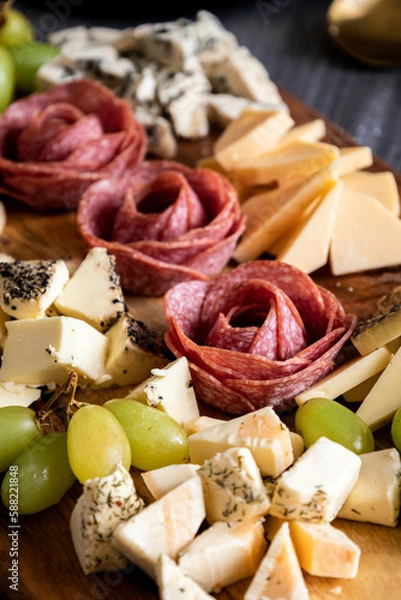 Obraz cheese and salami